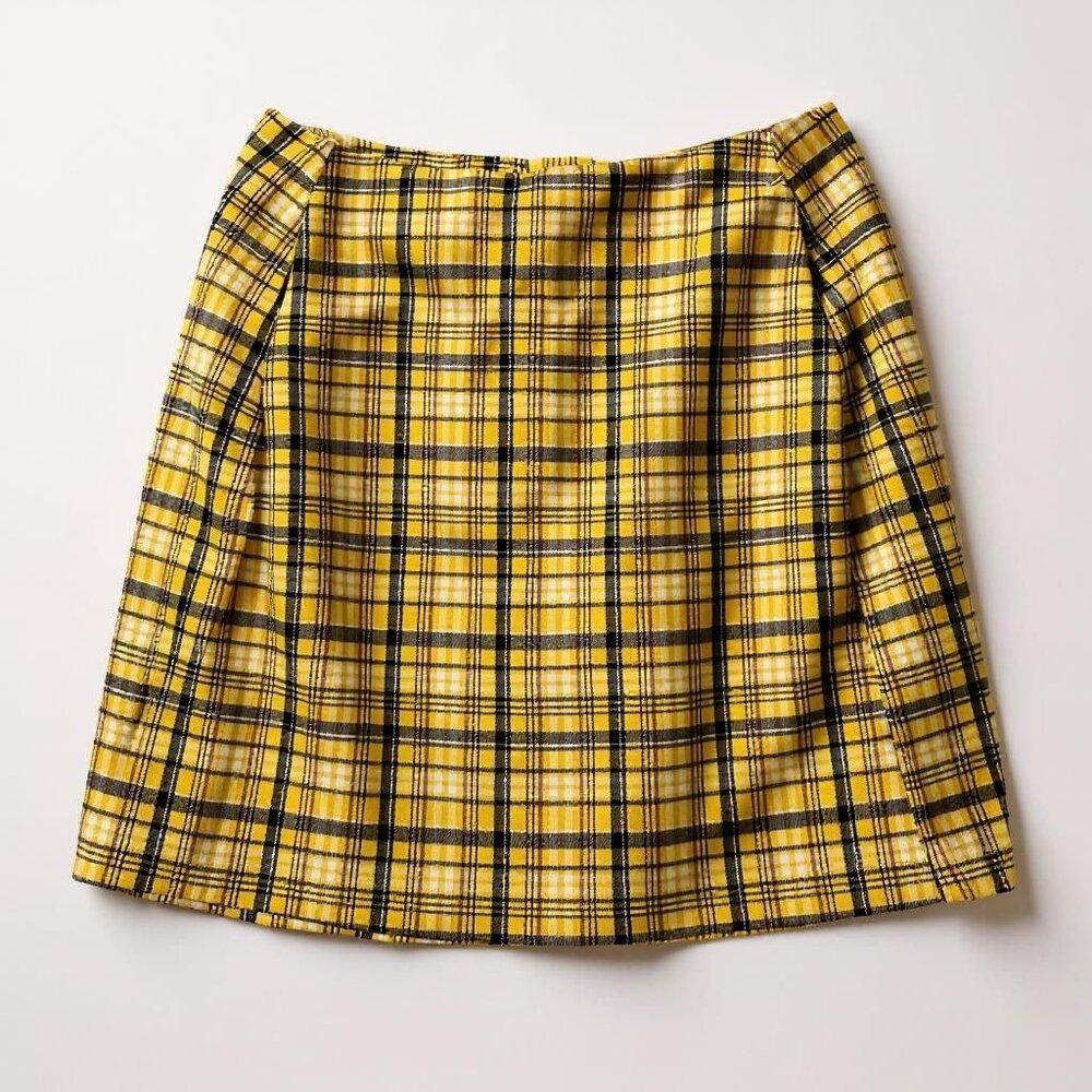 Urban Outfitters Yellow Plaid Skirt‎ XS
